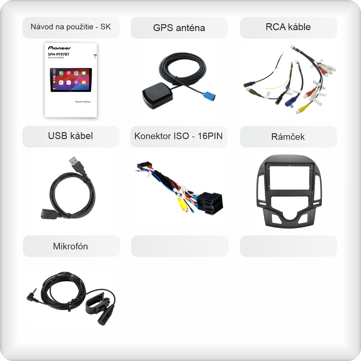 SK příslušenství pro autorádio Pioneer SPH - PF97BT pro hyundai i30 auto ac carplay a android auto evtech_cz_1